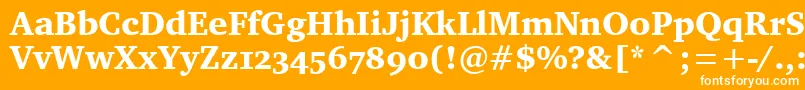 CharterOsItcTtBlack Font – White Fonts on Orange Background