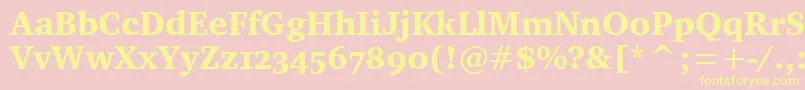 CharterOsItcTtBlack Font – Yellow Fonts on Pink Background