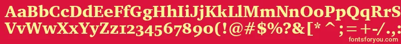 CharterOsItcTtBlack Font – Yellow Fonts on Red Background