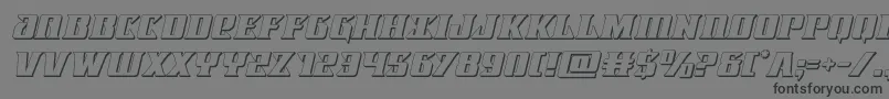 Lifeforce3Dital Font – Black Fonts on Gray Background