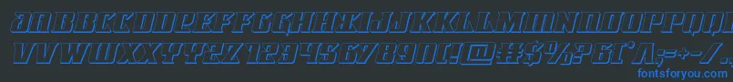 Lifeforce3Dital Font – Blue Fonts on Black Background