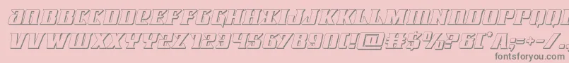 Lifeforce3Dital Font – Gray Fonts on Pink Background