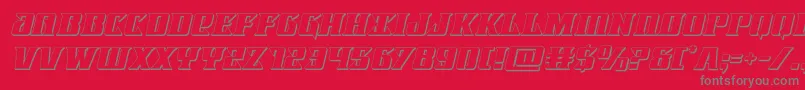 Lifeforce3Dital Font – Gray Fonts on Red Background
