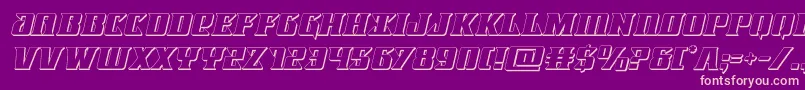 Lifeforce3Dital Font – Pink Fonts on Purple Background