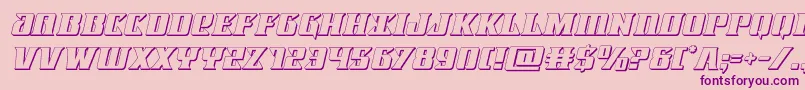 Lifeforce3Dital Font – Purple Fonts on Pink Background