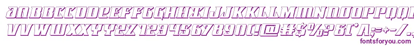 Lifeforce3Dital Font – Purple Fonts on White Background