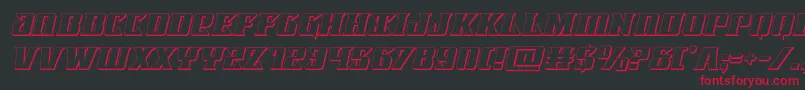 Lifeforce3Dital Font – Red Fonts on Black Background