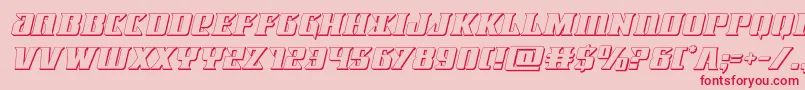 Lifeforce3Dital-Schriftart – Rote Schriften auf rosa Hintergrund