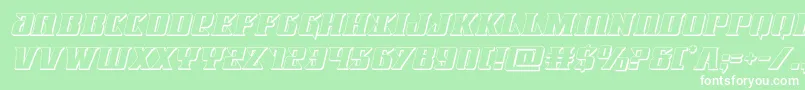 Lifeforce3Dital Font – White Fonts on Green Background