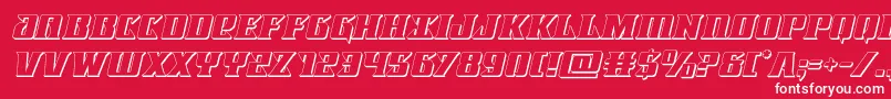 Lifeforce3Dital Font – White Fonts on Red Background