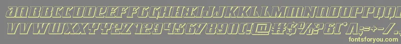 Lifeforce3Dital Font – Yellow Fonts on Gray Background