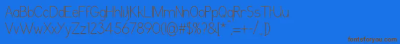 GrutchgroteskCondensedlight Font – Brown Fonts on Blue Background