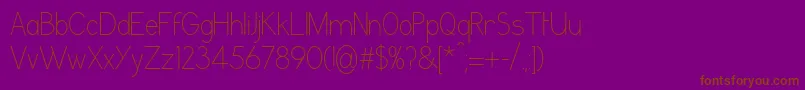 GrutchgroteskCondensedlight Font – Brown Fonts on Purple Background