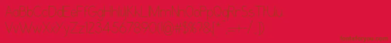 GrutchgroteskCondensedlight Font – Brown Fonts on Red Background