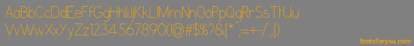 GrutchgroteskCondensedlight Font – Orange Fonts on Gray Background