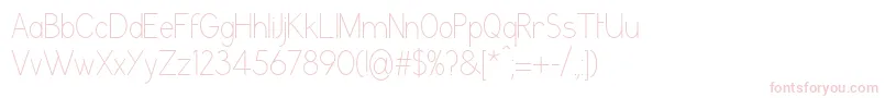 GrutchgroteskCondensedlight Font – Pink Fonts on White Background