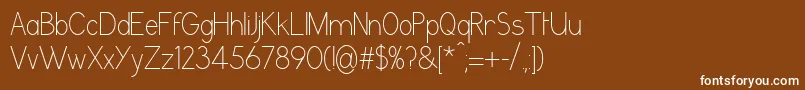 GrutchgroteskCondensedlight Font – White Fonts on Brown Background