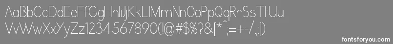 GrutchgroteskCondensedlight Font – White Fonts on Gray Background