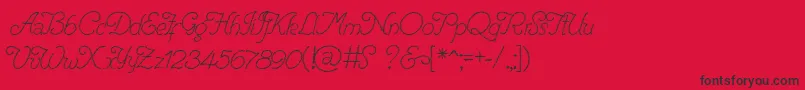 RenaniaTrash Font – Black Fonts on Red Background