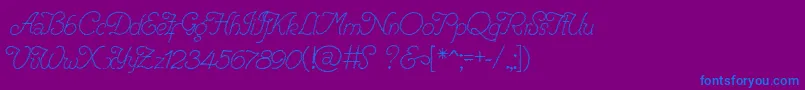 RenaniaTrash Font – Blue Fonts on Purple Background