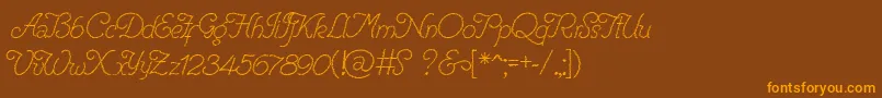 RenaniaTrash Font – Orange Fonts on Brown Background