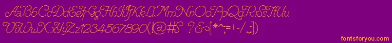 RenaniaTrash Font – Orange Fonts on Purple Background