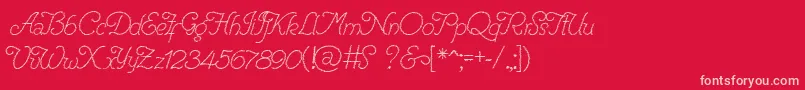 RenaniaTrash Font – Pink Fonts on Red Background