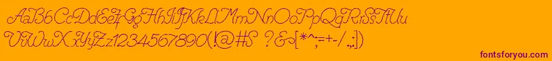 RenaniaTrash Font – Purple Fonts on Orange Background