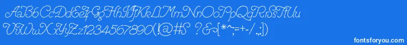 RenaniaTrash Font – White Fonts on Blue Background