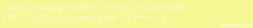 RenaniaTrash Font – White Fonts on Yellow Background