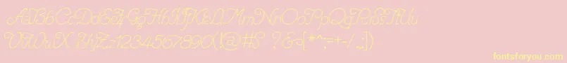 RenaniaTrash Font – Yellow Fonts on Pink Background