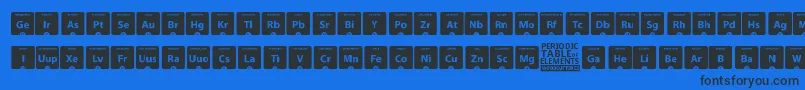 Police PeriodicTableOfElements – polices noires sur fond bleu