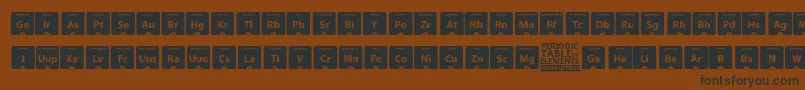 Police PeriodicTableOfElements – polices noires sur fond brun