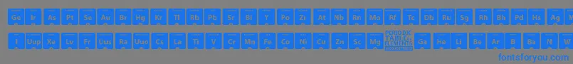 Шрифт PeriodicTableOfElements – синие шрифты на сером фоне