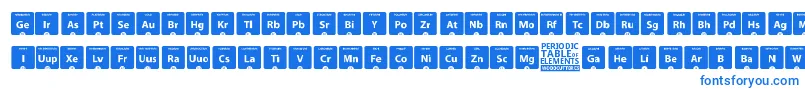 Шрифт PeriodicTableOfElements – синие шрифты на белом фоне