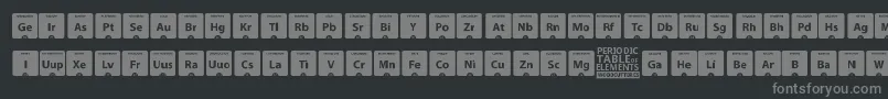 Czcionka PeriodicTableOfElements – szare czcionki na czarnym tle