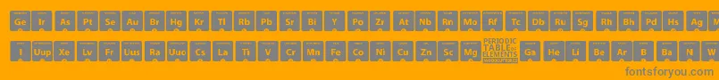 Шрифт PeriodicTableOfElements – серые шрифты на оранжевом фоне