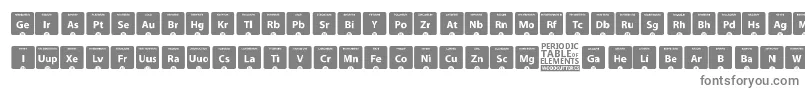 fuente PeriodicTableOfElements – Fuentes Grises Sobre Fondo Blanco