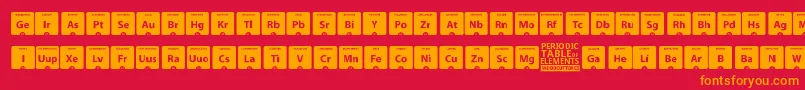 Шрифт PeriodicTableOfElements – оранжевые шрифты на красном фоне