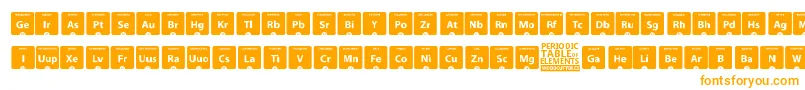 Шрифт PeriodicTableOfElements – оранжевые шрифты на белом фоне