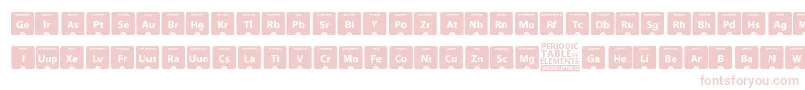 Police PeriodicTableOfElements – polices roses sur fond blanc