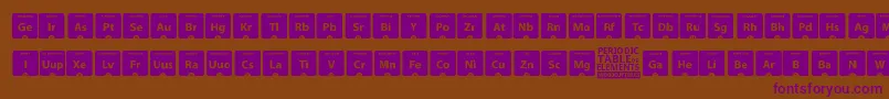 fuente PeriodicTableOfElements – Fuentes Moradas Sobre Fondo Marrón