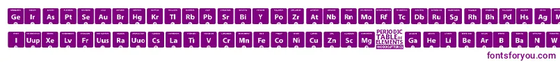 Шрифт PeriodicTableOfElements – фиолетовые шрифты на белом фоне