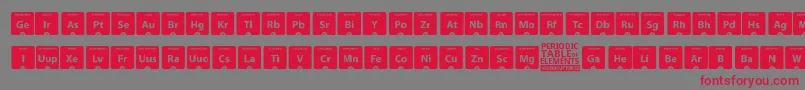 fuente PeriodicTableOfElements – Fuentes Rojas Sobre Fondo Gris