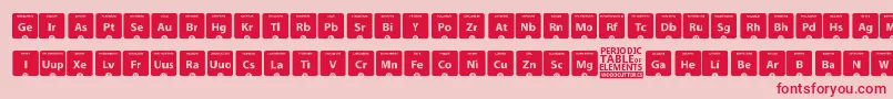 Шрифт PeriodicTableOfElements – красные шрифты на розовом фоне