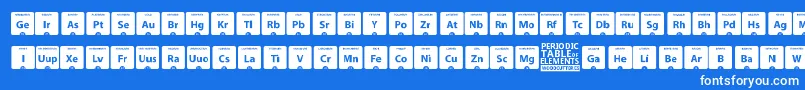 PeriodicTableOfElements Font – White Fonts on Blue Background