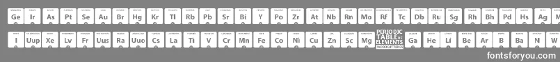 Шрифт PeriodicTableOfElements – белые шрифты на сером фоне