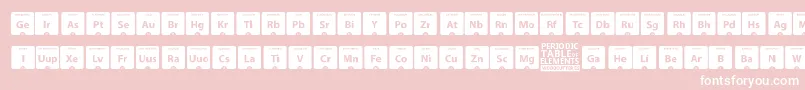 PeriodicTableOfElements Font – White Fonts on Pink Background