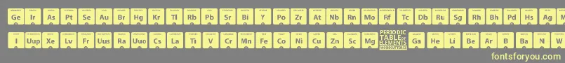 PeriodicTableOfElements Font – Yellow Fonts on Gray Background