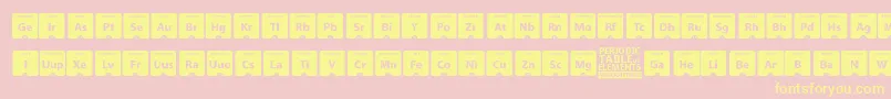 PeriodicTableOfElements Font – Yellow Fonts on Pink Background